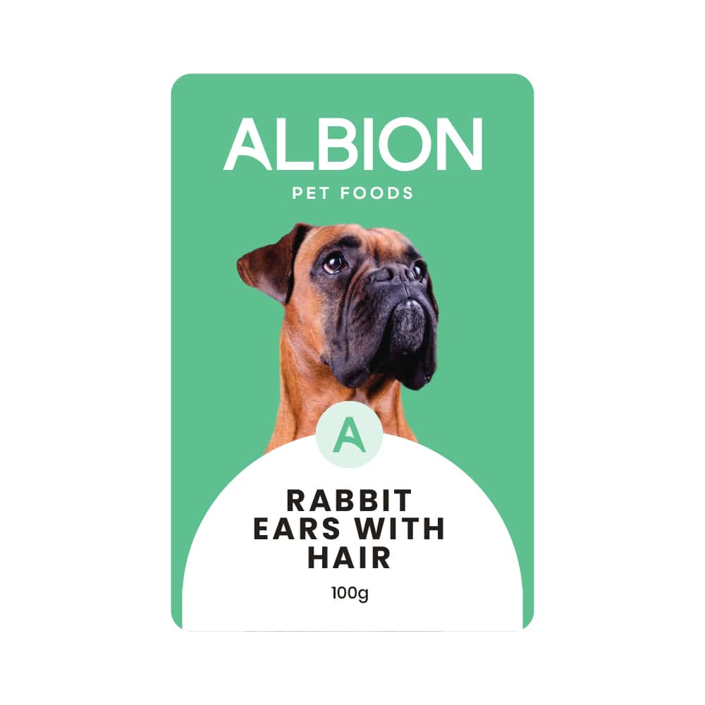 RABBIT EARS WITH HAIR 500G