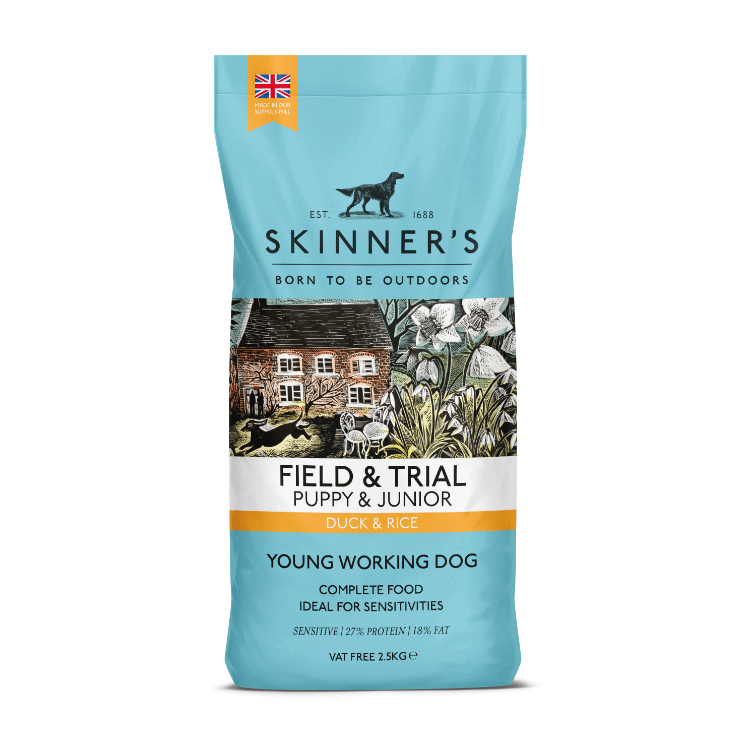 Skinners Sensitive  Field & Trial Puppy Duck & Rice 2.5kg
