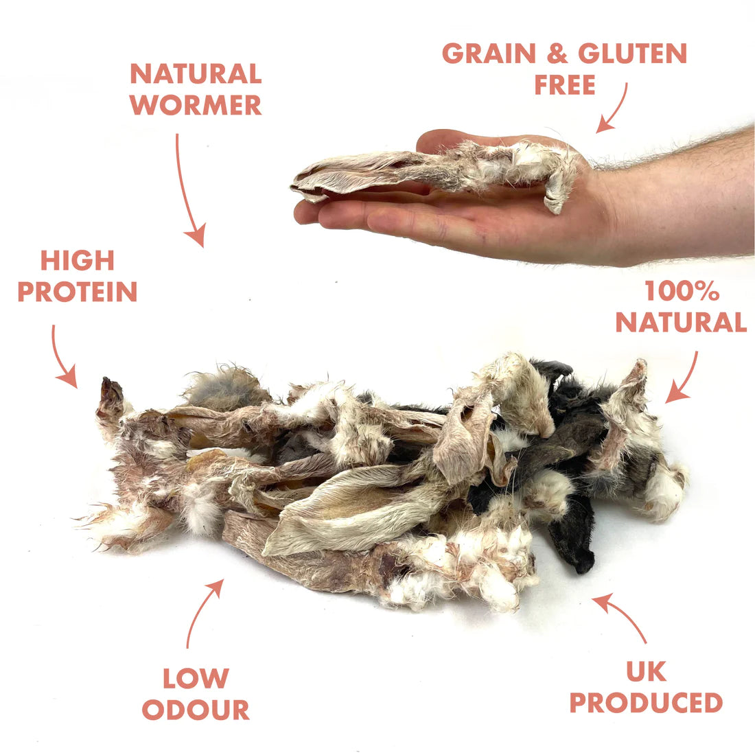 Rabbit Ears With Fur 60g