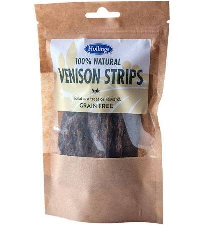 Hollings 100% Natural Venison Strips 5-pack