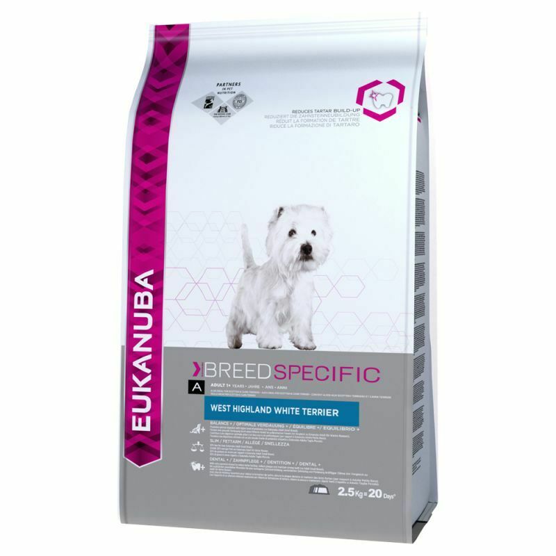 Eukanuba adult breed specific 2025 west highland white terrier