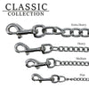 LEATHER HEAVY CHAIN LEAD BLACK 80CM