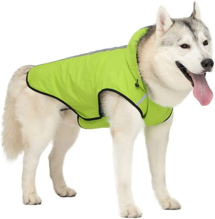 Puppy Pet Dog Rain Coat Reflective Waterproof Hooded Jacket Vest Outdoor Clothes Petsraw