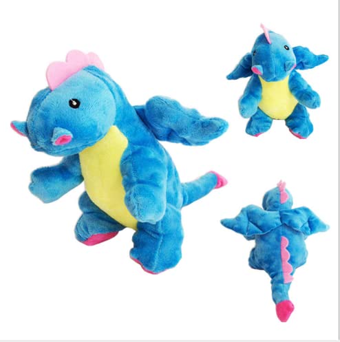 Dog Pet Puppy Fun Toys Chew Play Soft Plush Sound Squeaky Teething Dragon X 3