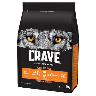 Crave Adult Complete Grain Free with Turkey & Chicken 2.8kg