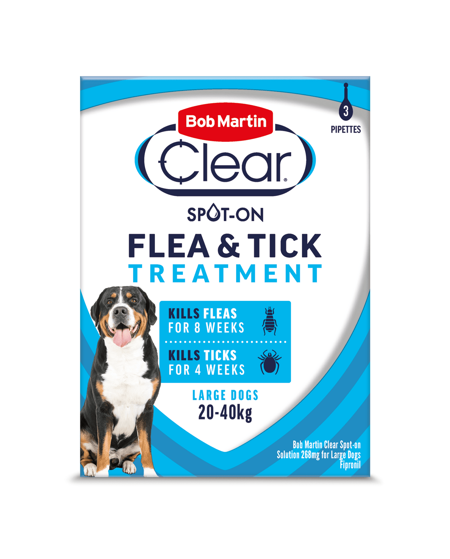 Bob Martin Clear Plus Spot on Flea & Tick Spot on for Large Dogs 1 Pipette