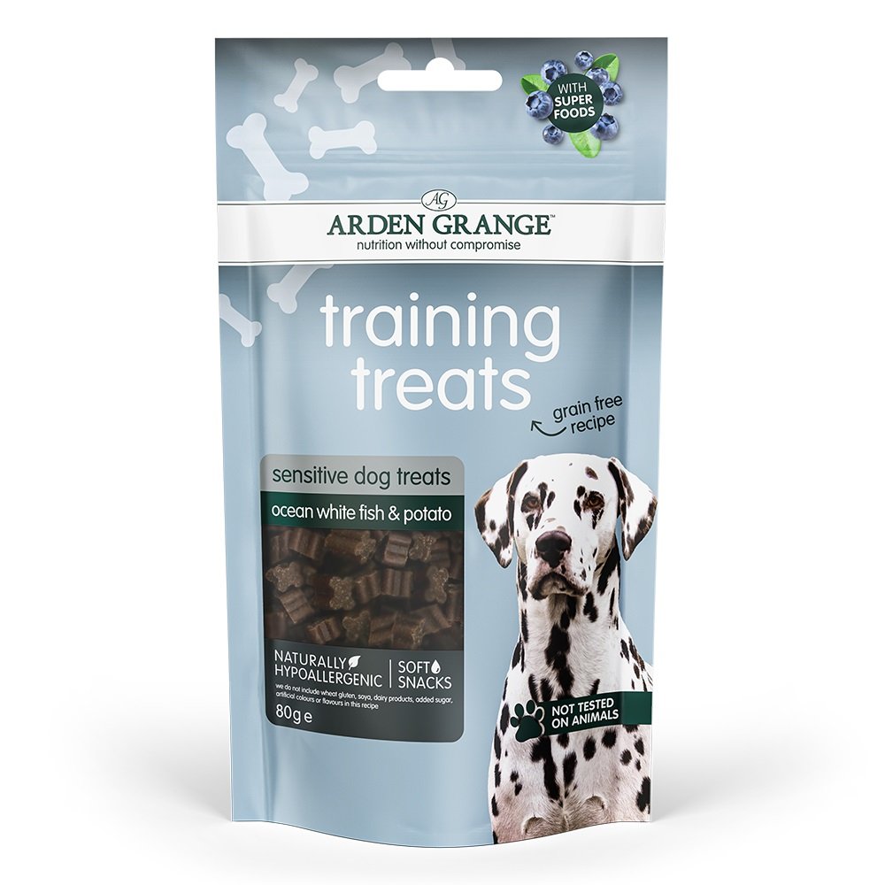 Arden Grange Training Treats Sensitive Grain Free White Fish & Potato with Superfoods 80g