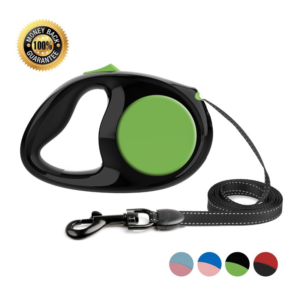 Dog Lead Retractable Puppy Training Pet Leash Extending Tape Cord 5m - Max 70kg Petsraw