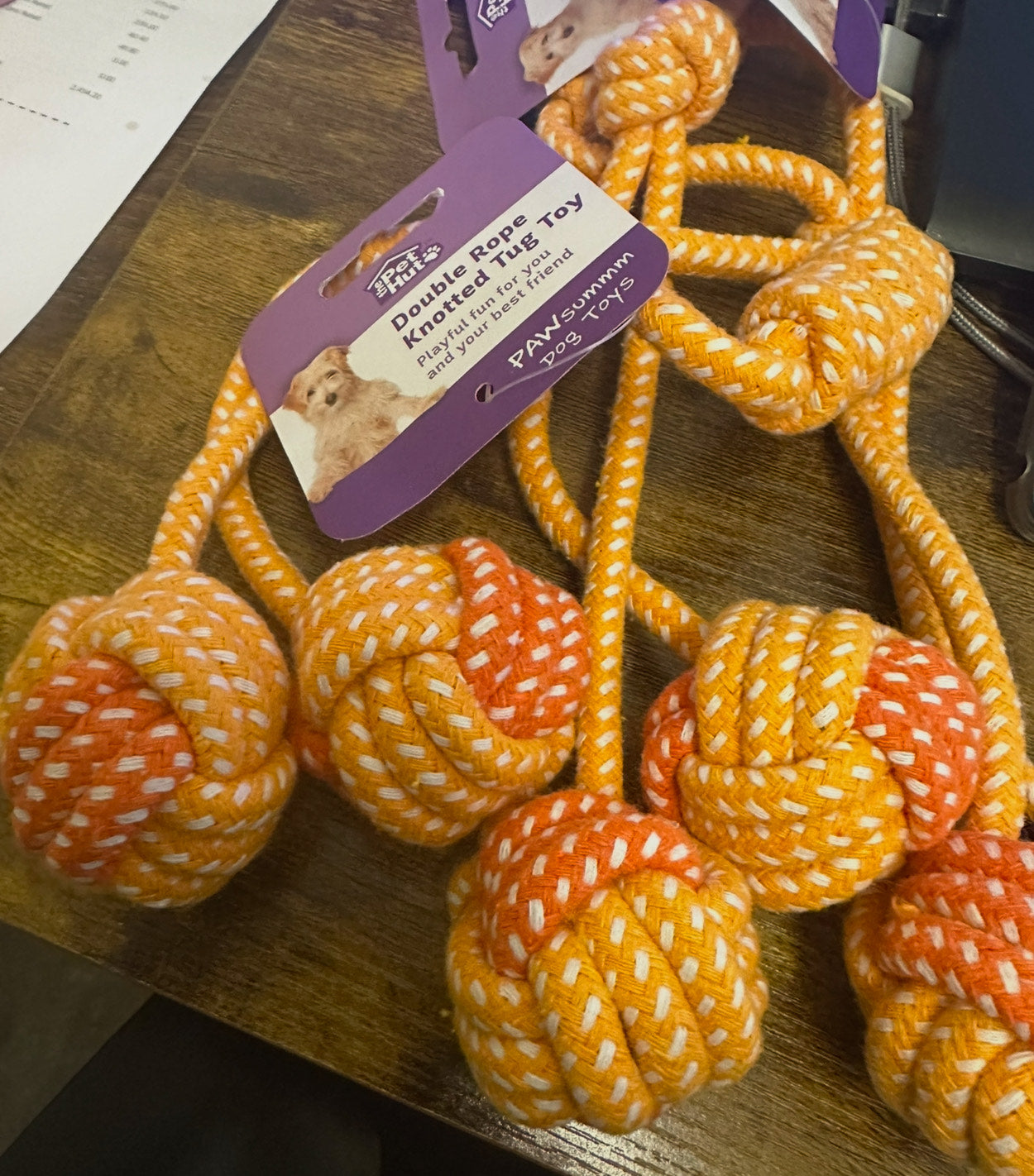 Double Rope Knotted Tug Toy