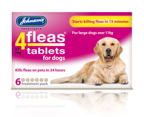 Johnsons 4fleas Tablets for Large Dogs, over 11kg - 6 Tablets