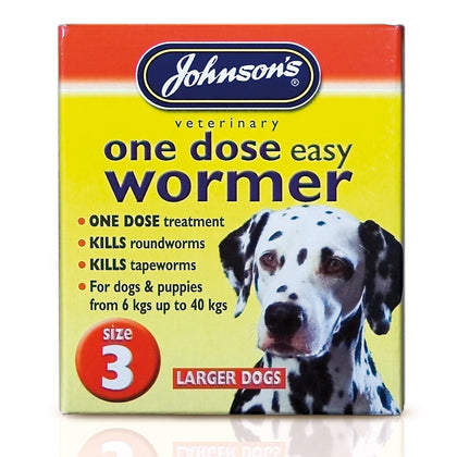 Jvp Dog Easy Dose Wormer – Size 3 Large Breeds 4 Tablets