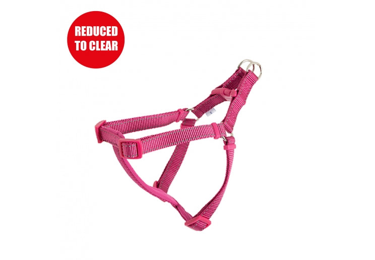 PADDED NYLON DOG HARNESS RASPBERRY XL 88-120CM