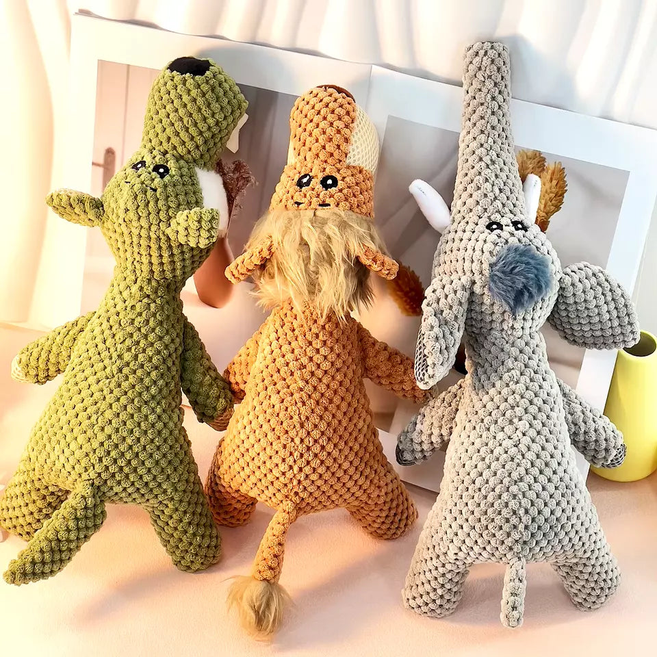 Dog Pet Puppy Chew Toy Squeaky Soft Plush Play Sound Teeth Toys X3