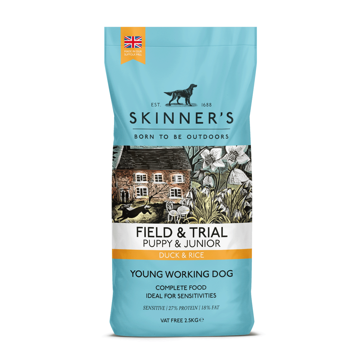 Skinners Sensitive  Field & Trial Puppy Duck & Rice 2.5kg