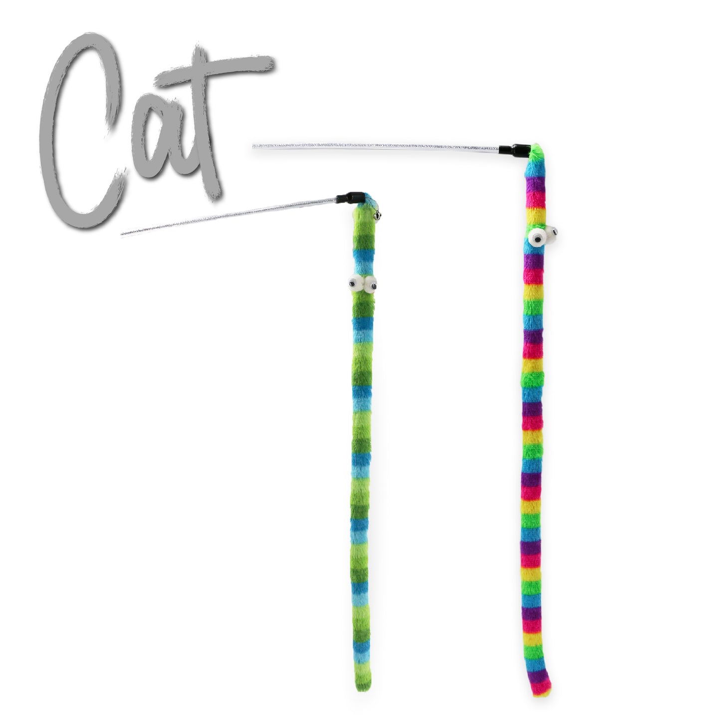 WIGGLE WORM CAT DANGLER RAINBOW