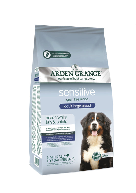 Arden Grange Sensitive Large Breed Adult Ocean White Fish & Potato 2kg