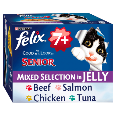 Felix Senior AGAIL Mixed Variety (12Pk) 100g