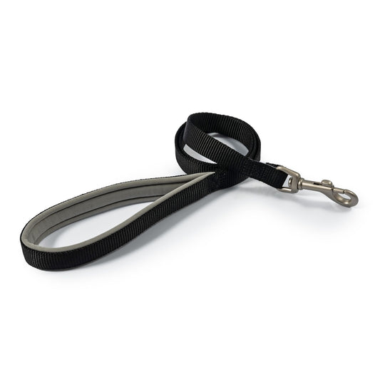 Ancol Viva Padded Nylon Snap Lead Black 50kg 100 x 1.9cm x 1