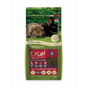 Burgess Excel Tasty Nuggets Mature Rabbit Food with Cranberry and Ginseng 2kg