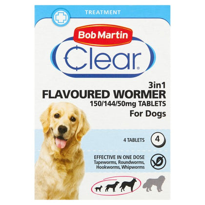 Bob Martin 3in1 FLAVOURED WORMER FOR DOG