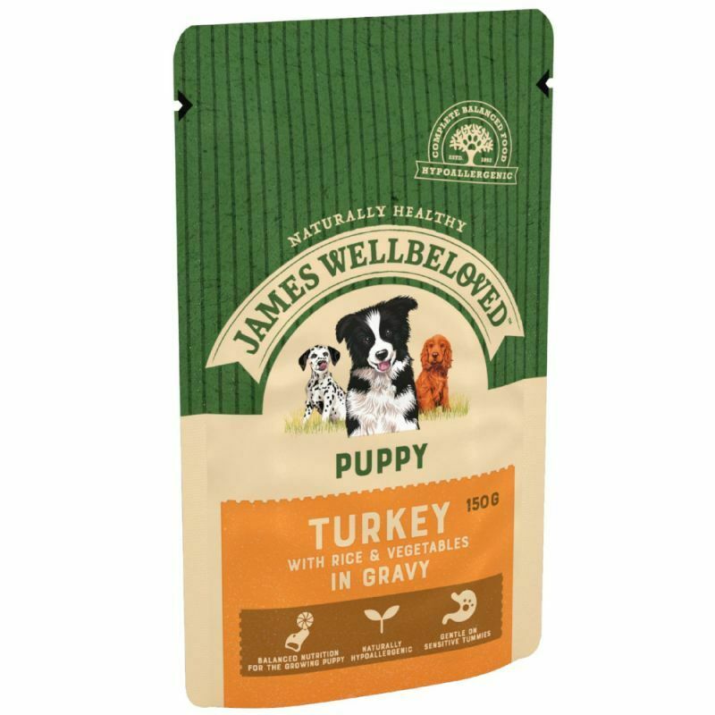 James Wellbeloved Puppy & Junior Pouches - Turkey with Rice