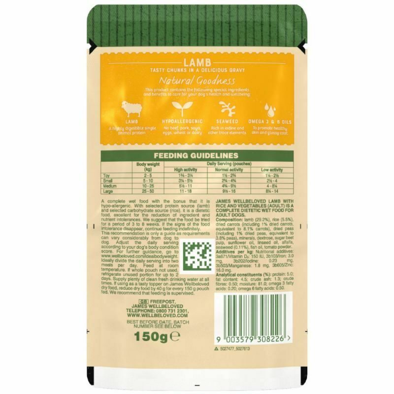 James Wellbeloved Adult Pouches - Lamb with Rice