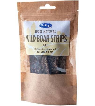 Hollings 100% Natural Wild Boar Strips 5-pack