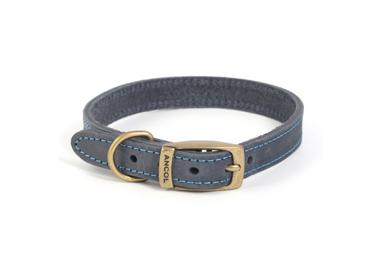 TIMBERWOLF LEATHER COLLAR BLUE 28-36CM SIZE 3