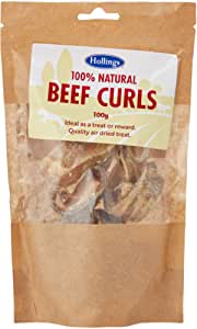 Hollings Beef Curls Dog Treats 100g
