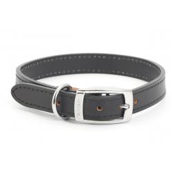 Ancol Leather Collar Black - Size 5