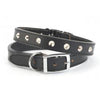 Ancol Leather Collar Studded Black - Size 4