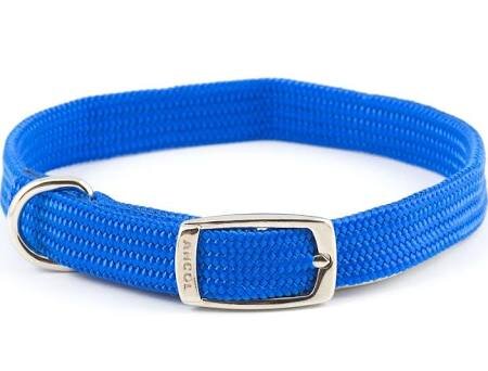 Ancol Soft Weave Buckle Collar 12" Size 1 - Blue