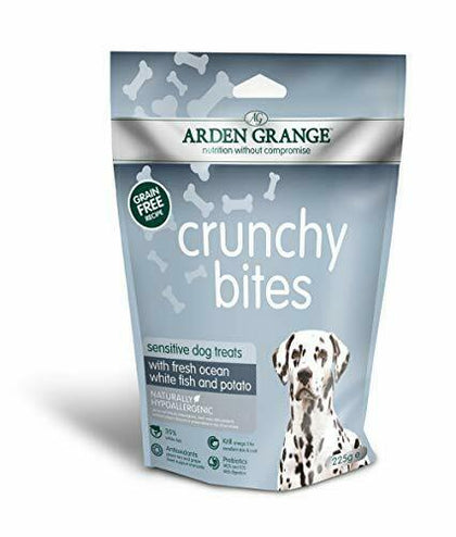 Arden Grange Crunchy Bites Sensitive – grain free – ocean white fish and potato 225g