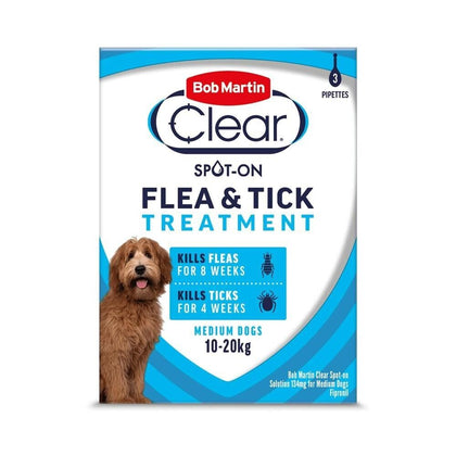 Bob Martin Clear Spot On Flea & Tick Spot on for Medium Dogs
