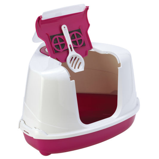 Corner Hooded Flip Loo HOT PINK