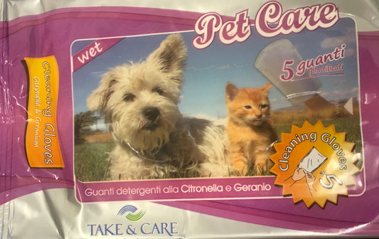 Take&Care Pet Care Wet Cleaning Gloves