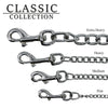LEATHER HEAVY CHAIN LEAD BLACK 90CM