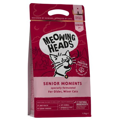 Meowing Heads Senior 7+ Moments Dry Cat Food - 1.5kg