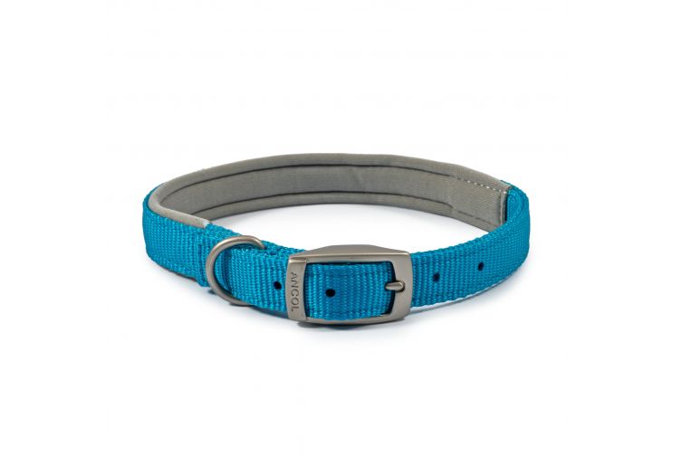 PADDED VIVA COLLAR BLUE 39-48CM SIZE 5