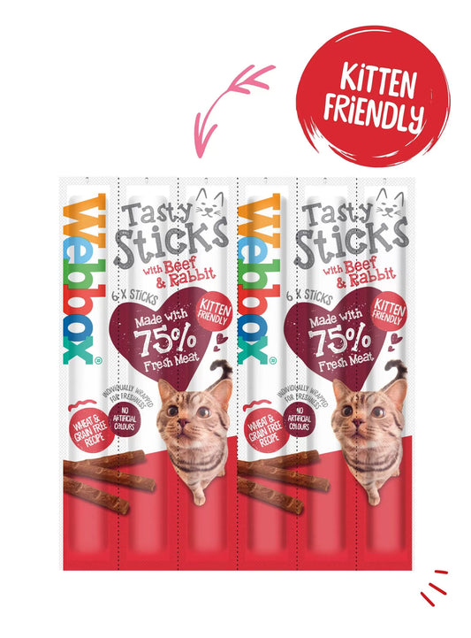 Webbox Tasty Sticks Beef & Rabbit Cat Treats