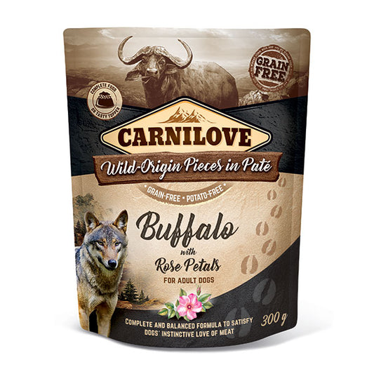 Carnilove wild origin pieces in Pate Dog Food Pouch